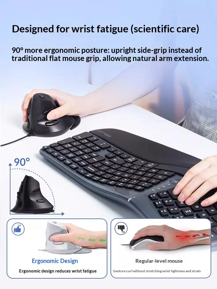 DeLUX M618 Office Mouse Dual Mode Link Fourth Gear DPI Wireless Mouse Light Weight Slip Proof Mute For Pc Accessories Gifts
