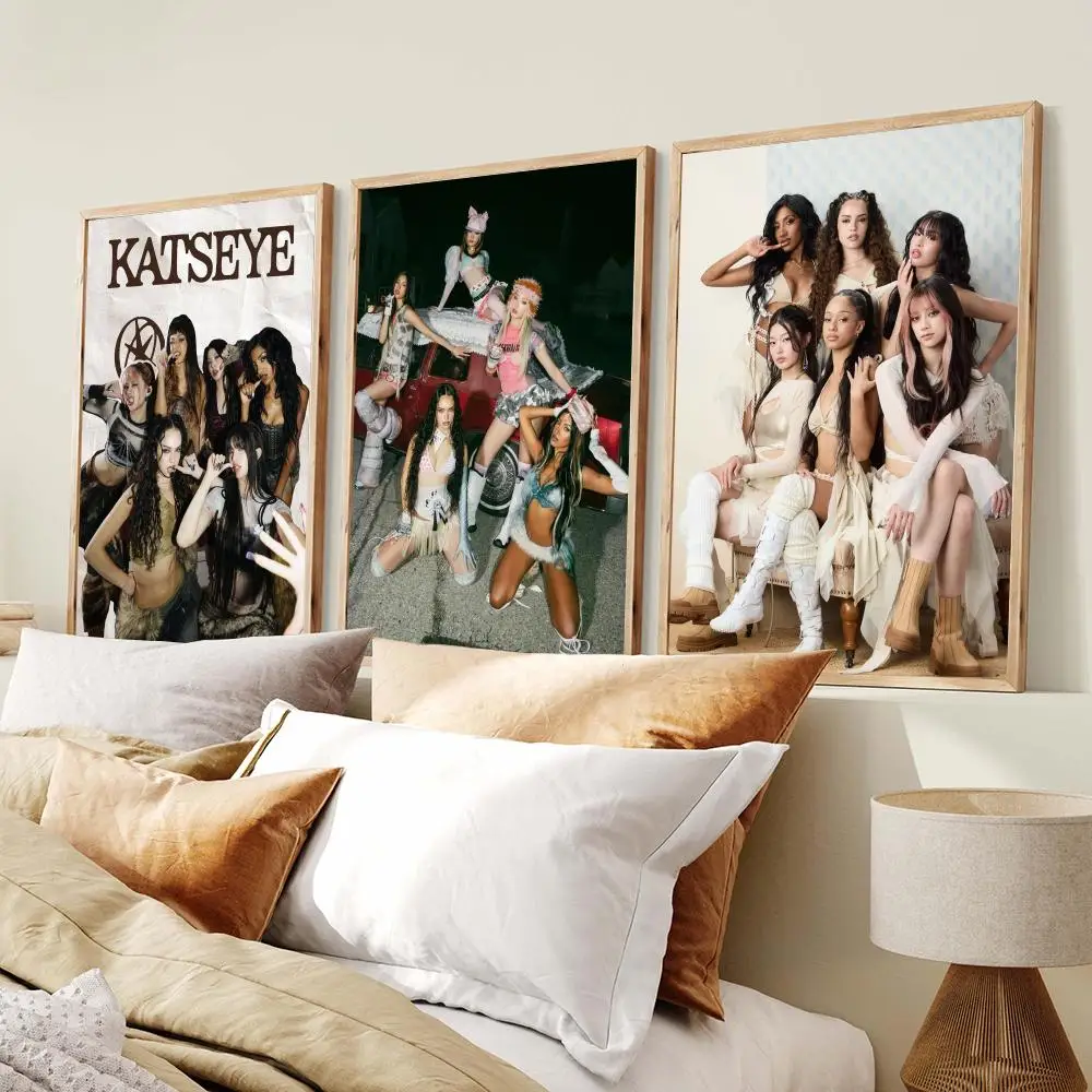 K-POP K-KATSEYE Poster PP Wall Decor Posters Celebrity Art Prints Aesthetic Wall Art Bedroom Office Home Gift - view 3