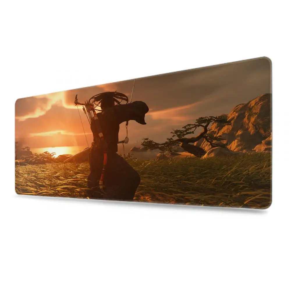 Ghost of Tsushima Mouse Mat Gaming Pad Anime Mousepad 900x400 Pc Gamer Accessories Computer Desk For Gamers Office Accessory Rug