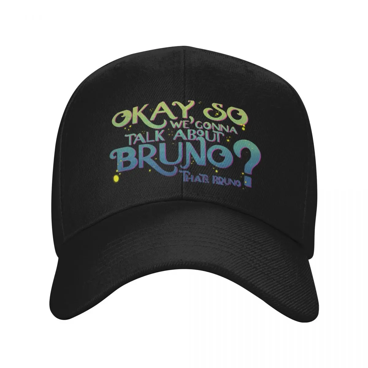 

We don't talk about Bruno Baseball Cap Luxury Man Hat party Hat fashionable Funny hats Women's Golf Clothing Men's