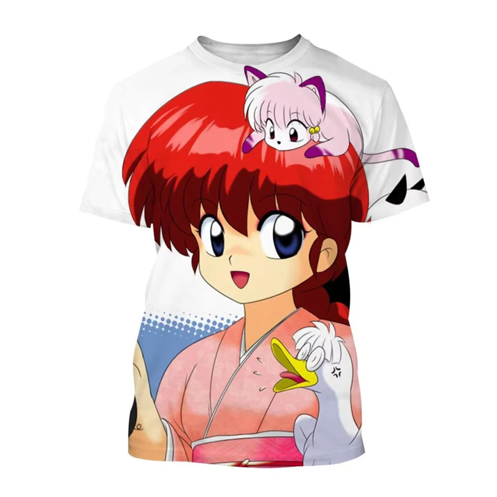 New Anime Ranma 3D Print T-Shirts Men Women Casual Fashion Streetwear Oversized Short Sleeve T Shirt Kids Tees Tops Man Clothing