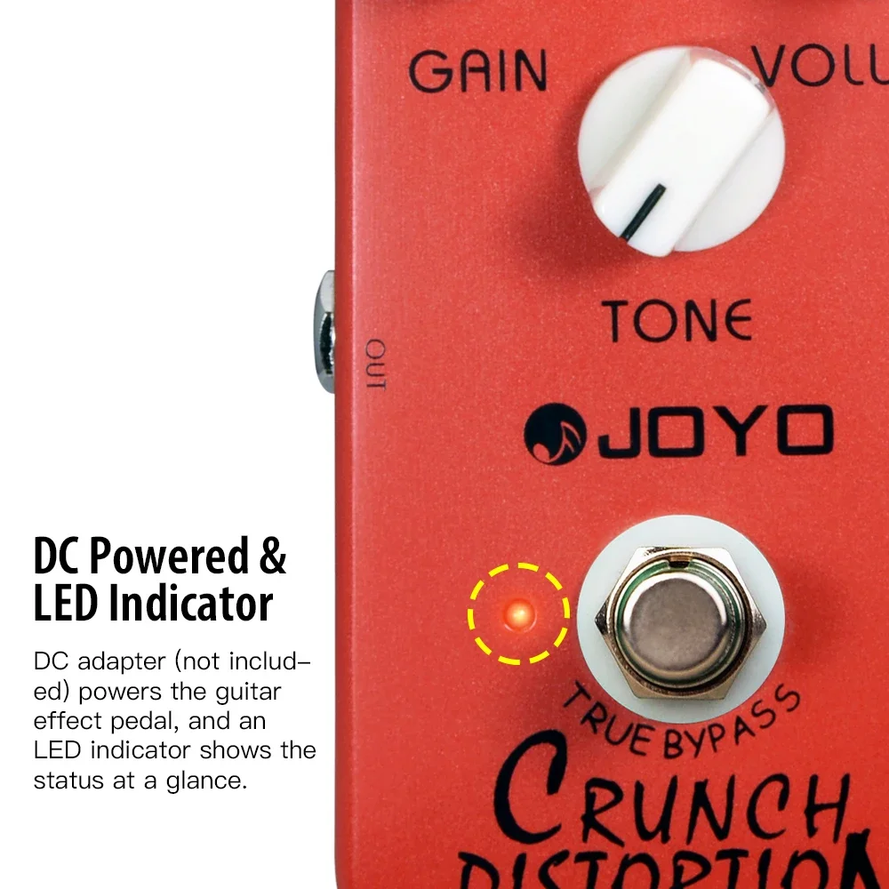 JOYO JF-03 クランチディストーション エレキギターエフェクトペダル クラシックブリティッシュロックディストーションエフェクト ギターパーツ＆アクセサリー