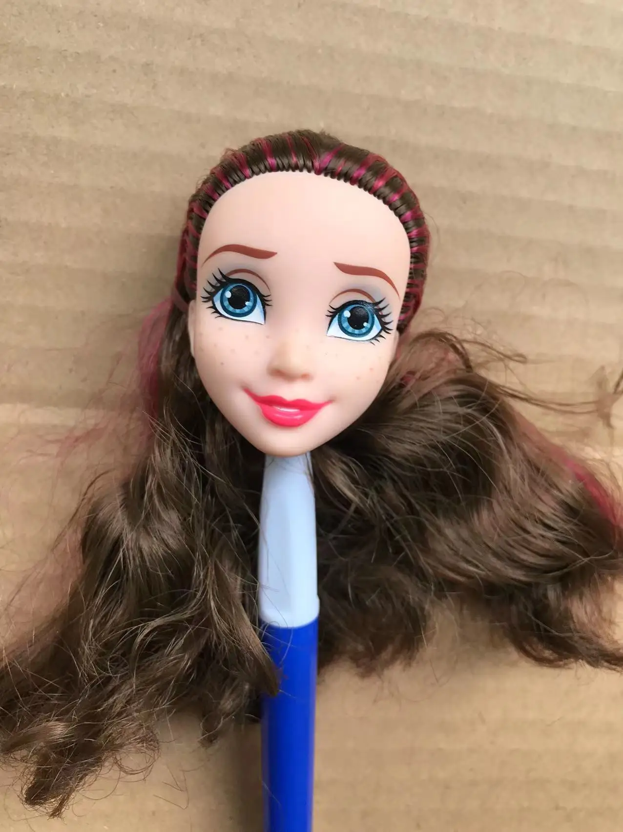 Gläser Augen mit echten Wimpern Puppenköpfe Bunte weiche Puppenteile Weiße Haut Puppenzubehör Mädchen Geschenk Spielzeugfiguren – Detail 4