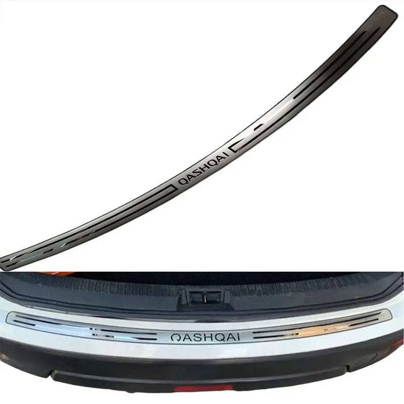 For Nissan Qashqai 2008 2009-2015 J10 2016-2020 J11 2022-2026 J12 Ultra-thin Outer Rear Bumper Sill Guard Stainless Steel Plates