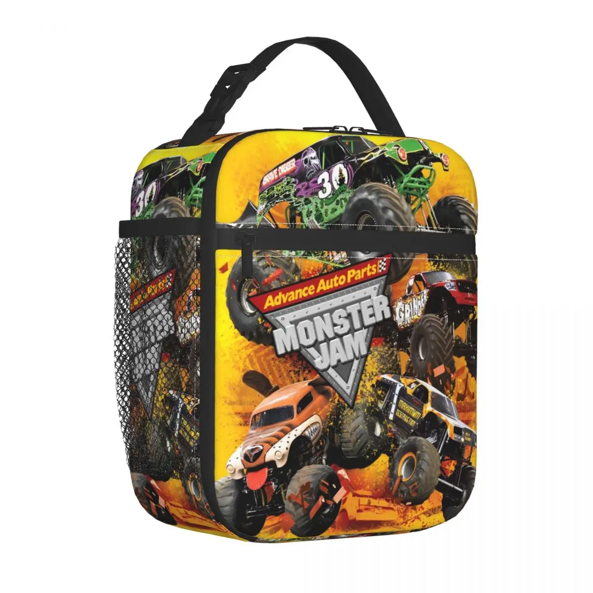 Tickets -Monster Jam Monster Trucks Insulated Lunch Bag Thermal Bag Meal Container Portable Tote Lunch Box Food Handbags Travel