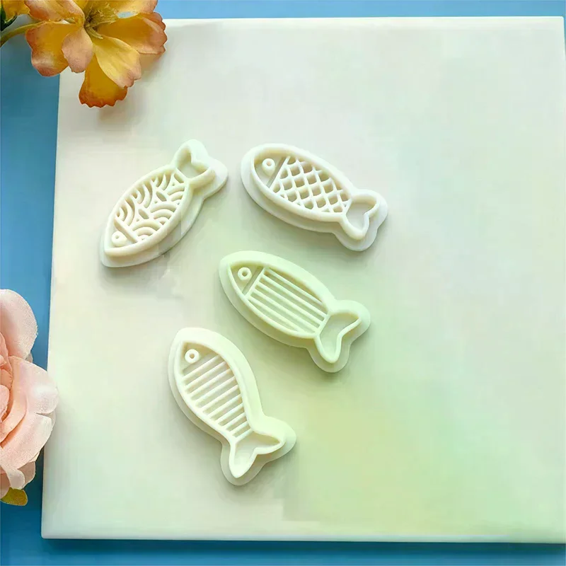 Creative Fish Series Earrings Polymer Clay Cutter Cute Cartoon Pottery Mold DIY Jewelry Pendant Shape Pressed Clay Tools