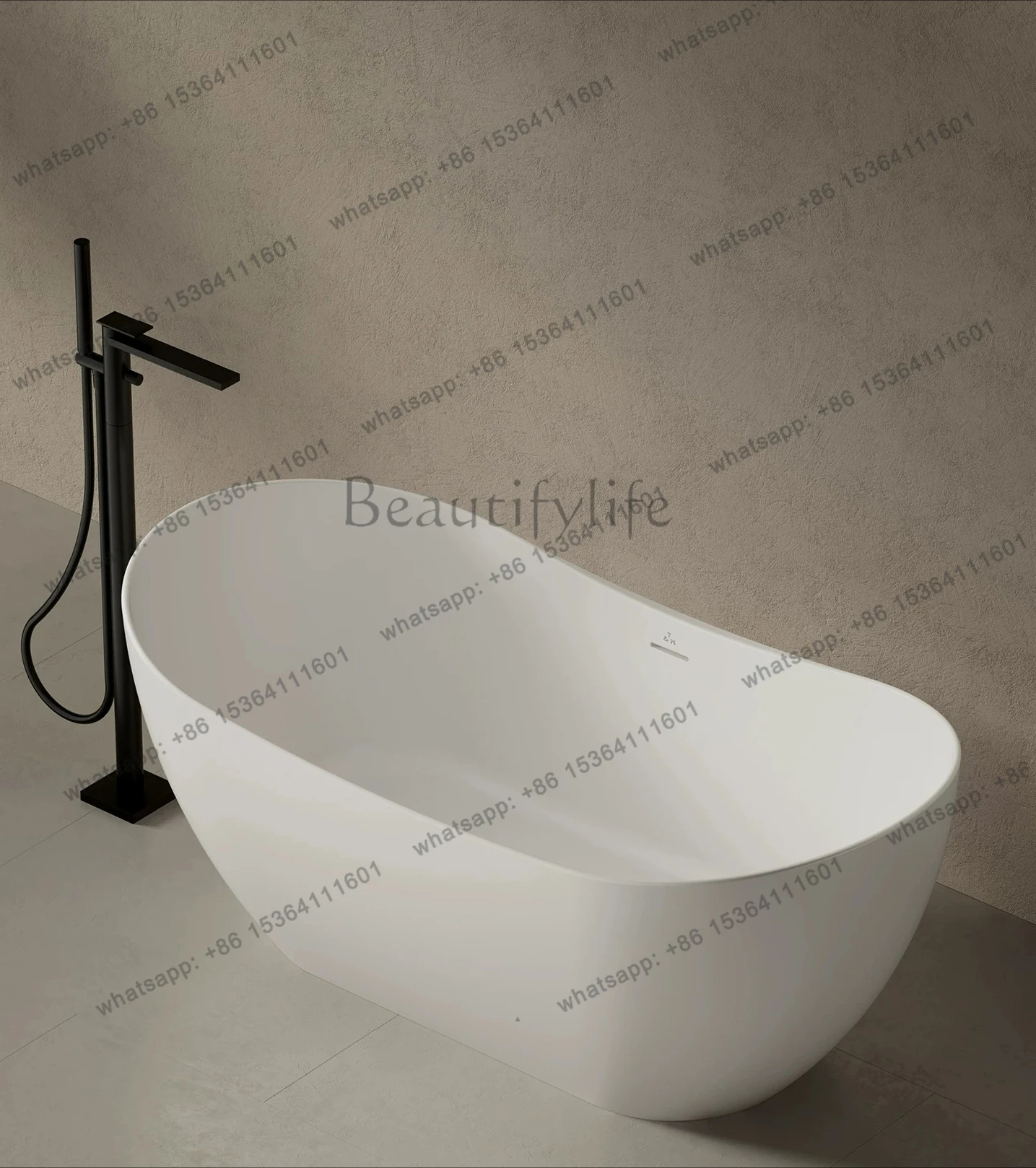 

Artificial stone bathtub household adult independent new bath ingot bathtub can be customized