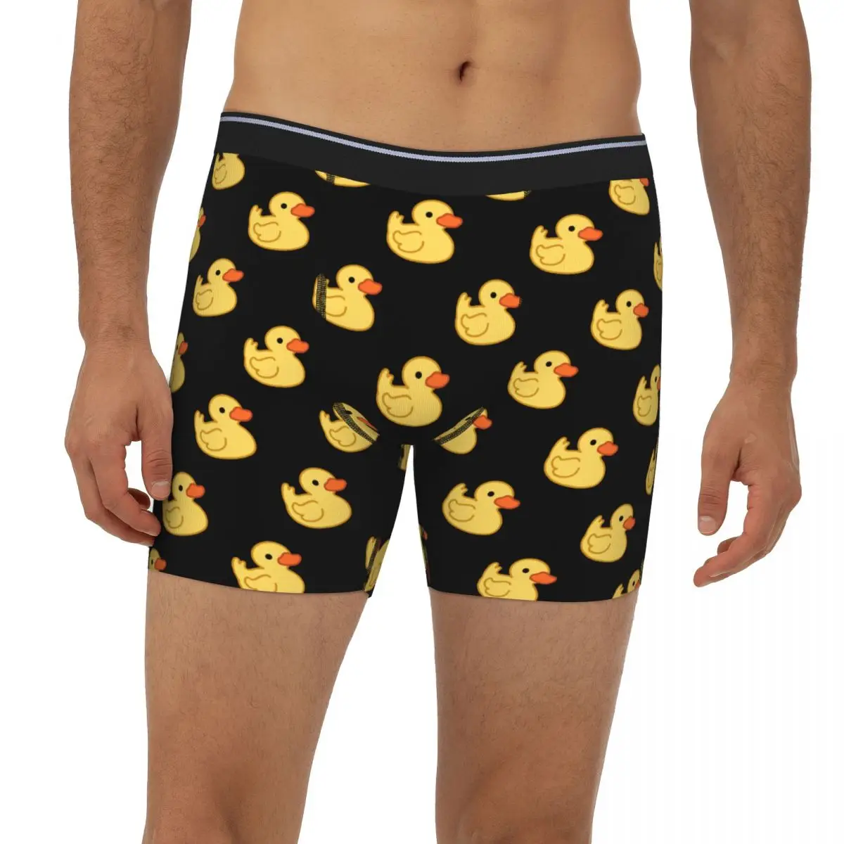 

Милые длинные трусы-боксеры с резиновой уткой, короткие мужские трусы, вентилируемое нижнее белье для мужчин, подарки бойфренду