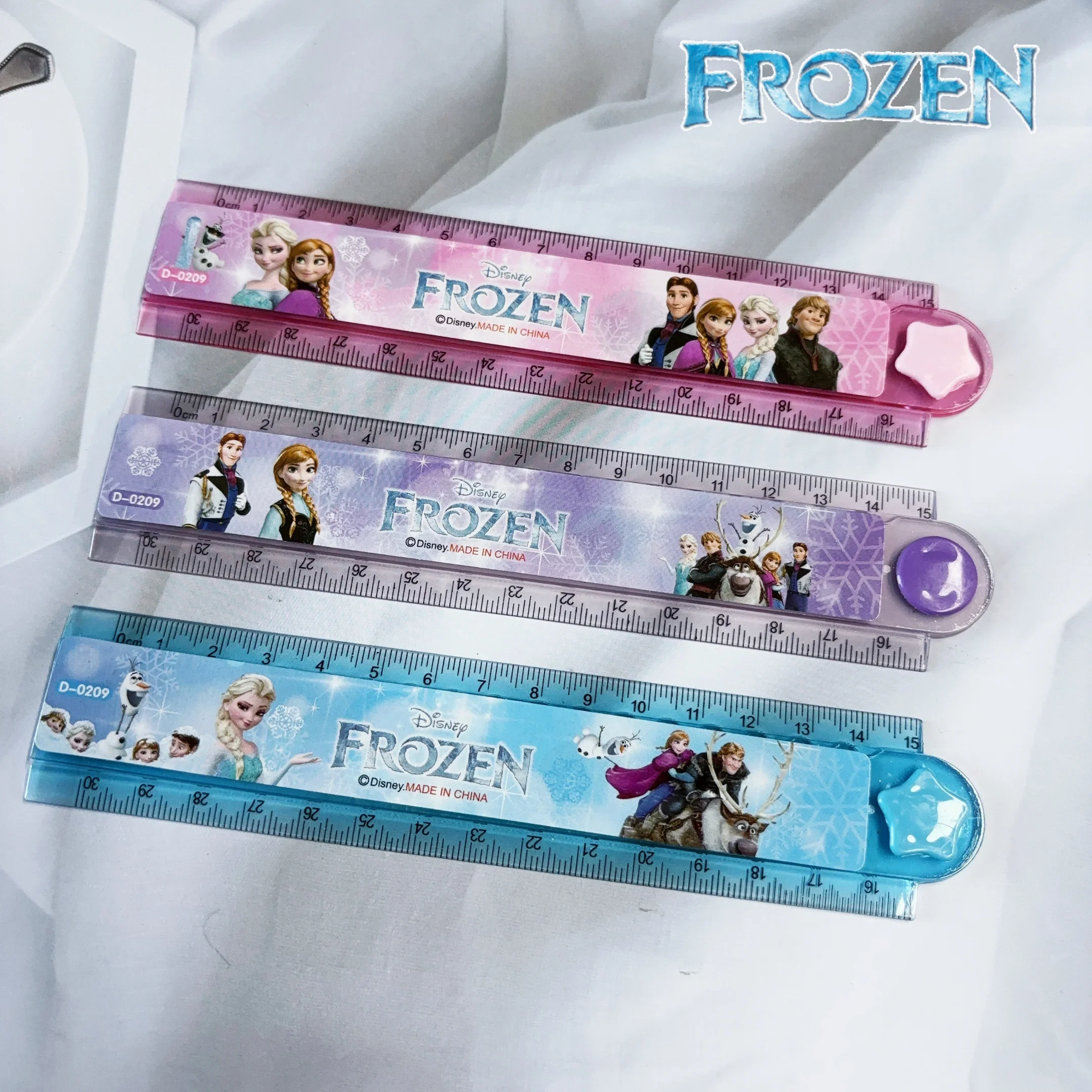 Disney Frozen Folding Ruler Cartoon 30cm Ruler Cute Elsa Wave Ruler School Office School Supplies Student Prize Gift Stationery