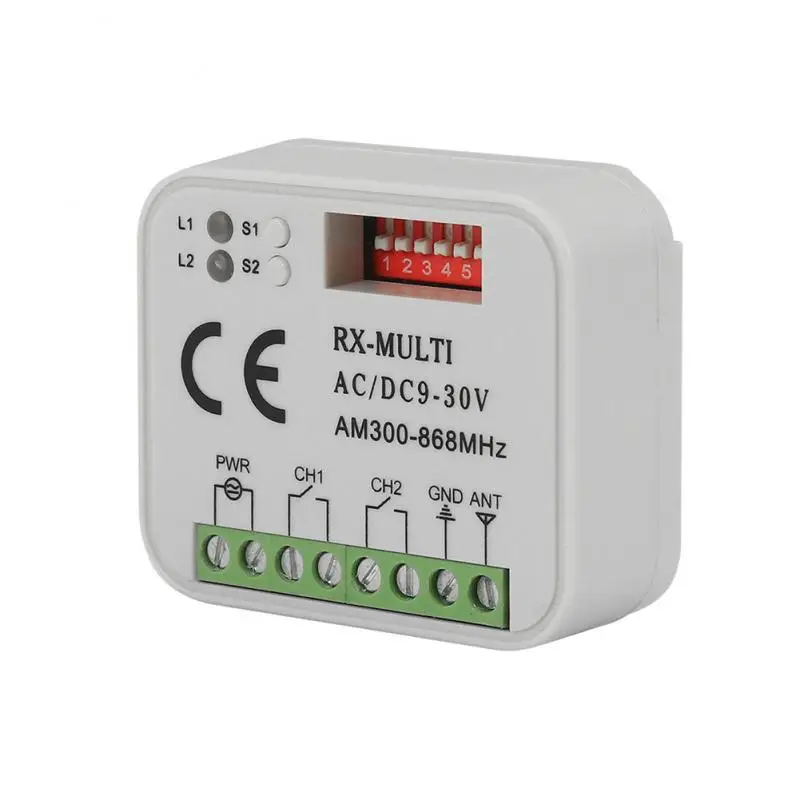 Fernbedienung Schalter Empfänger 300-868 MHz 433 MHz RX MULTI Empfänger Universal AC/DC 9-30 V für Garage Tür Steuerung Garage Befehl