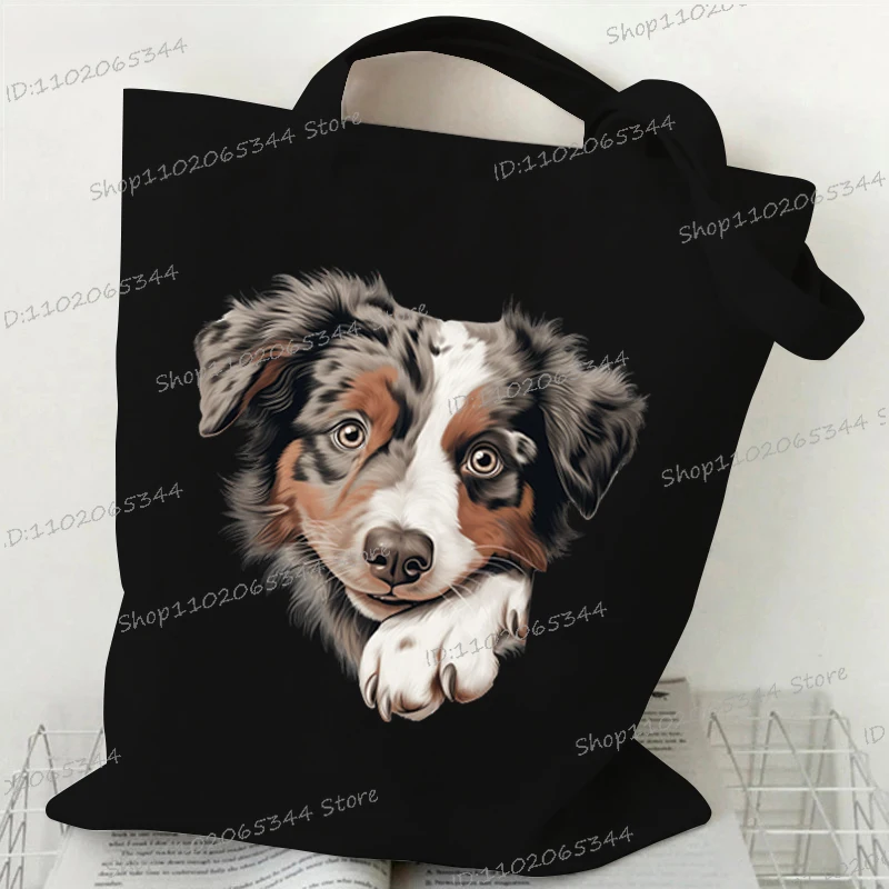 Funny Dogs Graphic Handbag For Women French Bulldog Rottweiler BoykinSpaniel Different Breed Dog Trend Animal Lover Shoulder Bag