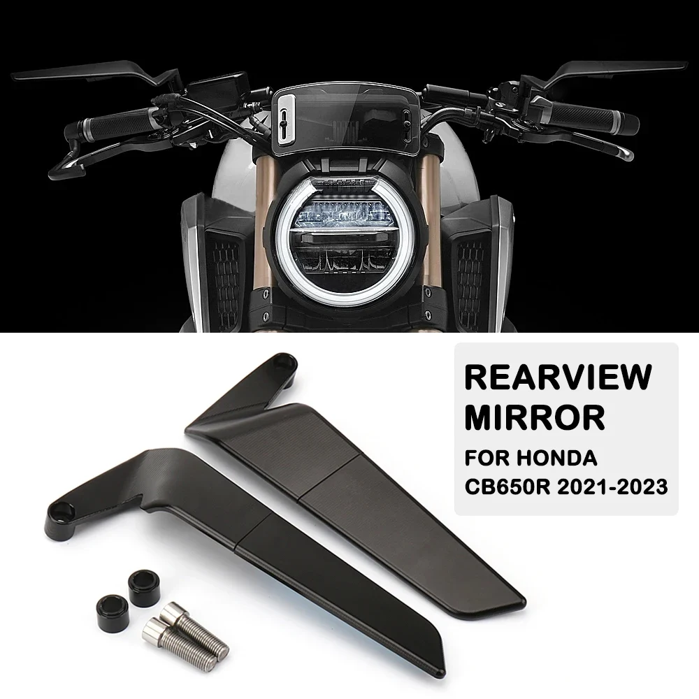 

360 ° Регулируемые алюминиевые универсальные зеркала заднего вида для мотоциклов Honda CB650R 2021-2026+