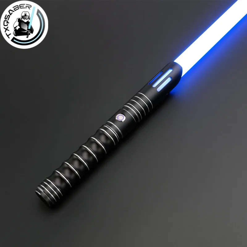TXQSABER Smooth Swing RGB Lightsaber Metal Handle Heavy Dueling 12 Color Changing 16 Sets Soundfonts Cosplay FOC Sword Toy