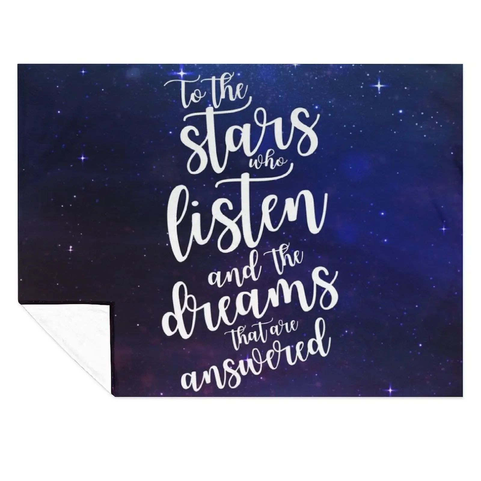 

To the stars who listen and the dreams that are answered Throw Blanket blankets ands Decorative Throw Luxury Thicken Blankets