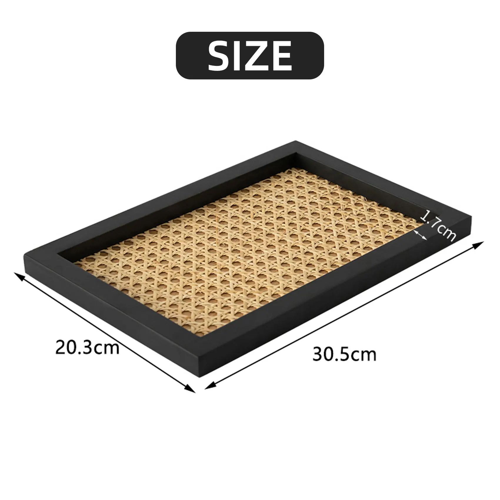 

AS60-Home плетеный поднос из скандинавского ротанга, деревянный поднос ручной работы Ins Wind, прямоугольный поднос для хранения ключей с геометрическим орнаментом