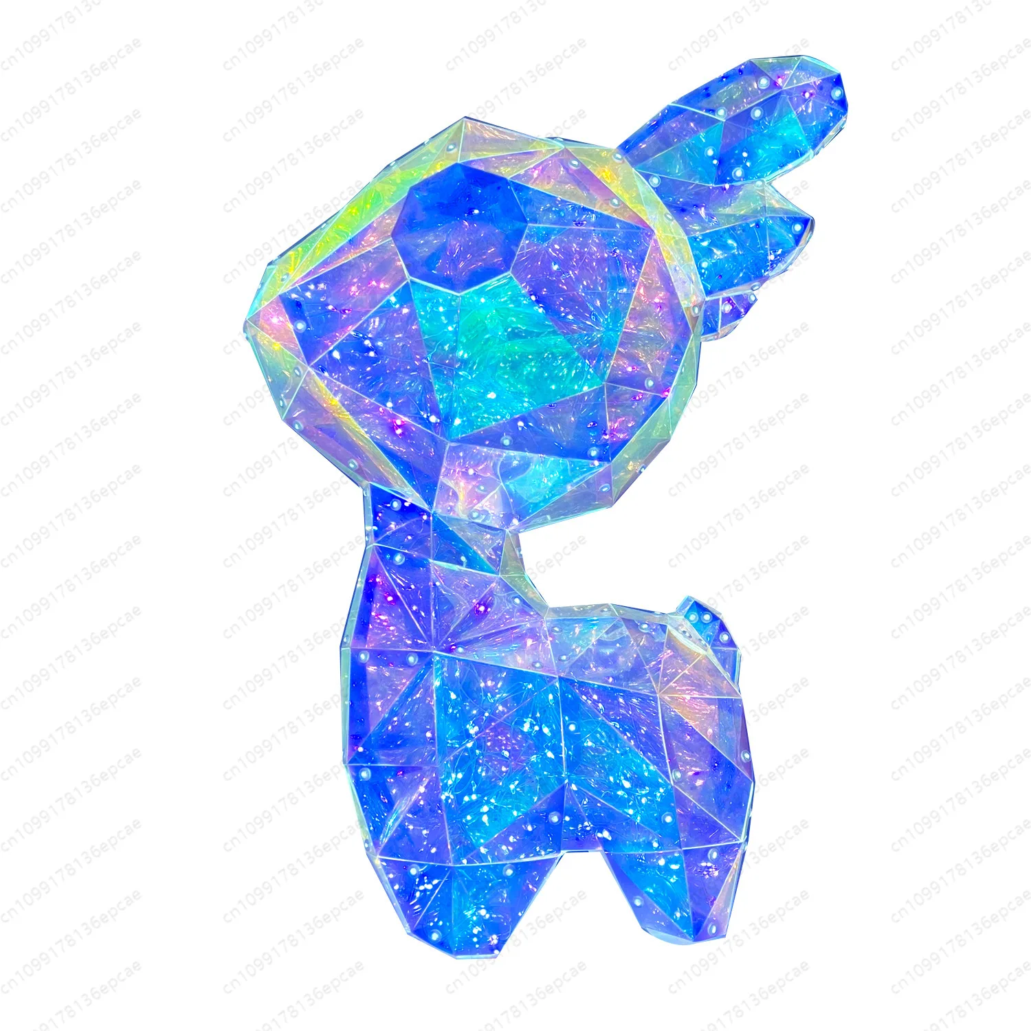 

Symphony soft cute rabbit lanterns night scene arrangement shopping mall hotel Meichen atmosphere decorative lights colorful