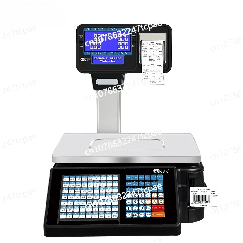 Double barcode scale Supermarket weighing, coding scale label printing electronic cash register scale all-in-one machine