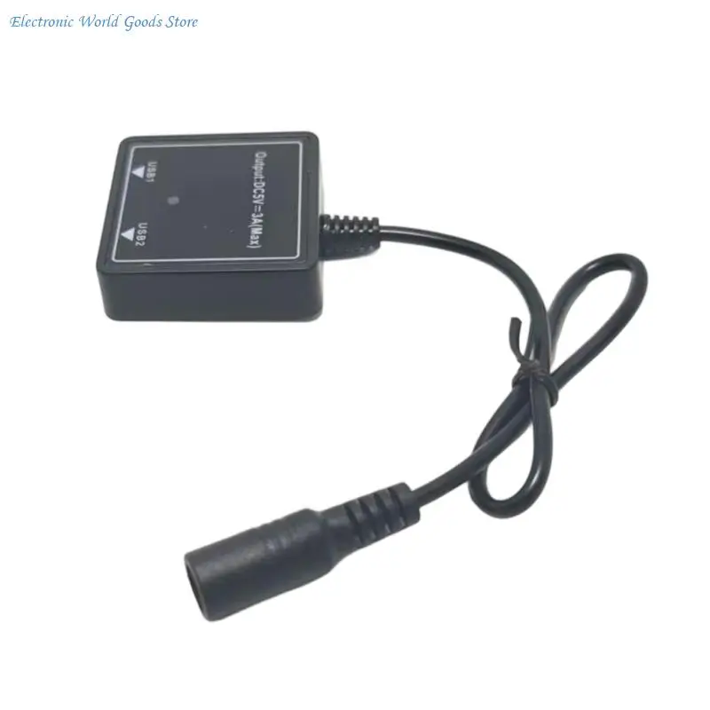 A3PD 6V30A to 5V3A DC5521 to Two USB Charging Adapter Dustproof Fast Power Delivery
