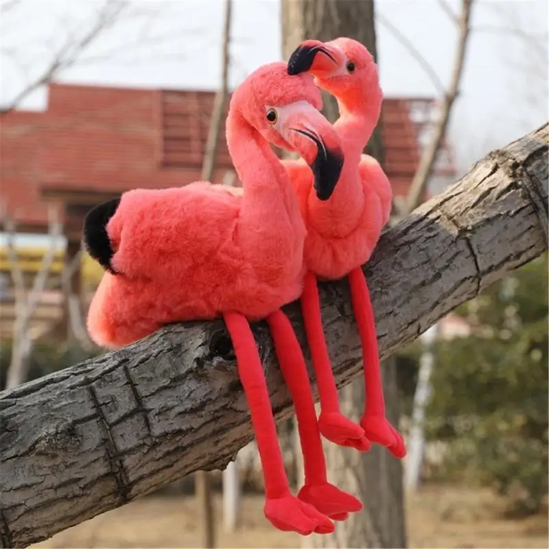 C63C كرتون محشوة فلامنغو المفاتيح الفخمة قلادة الفتاة سحر حلية كاركي