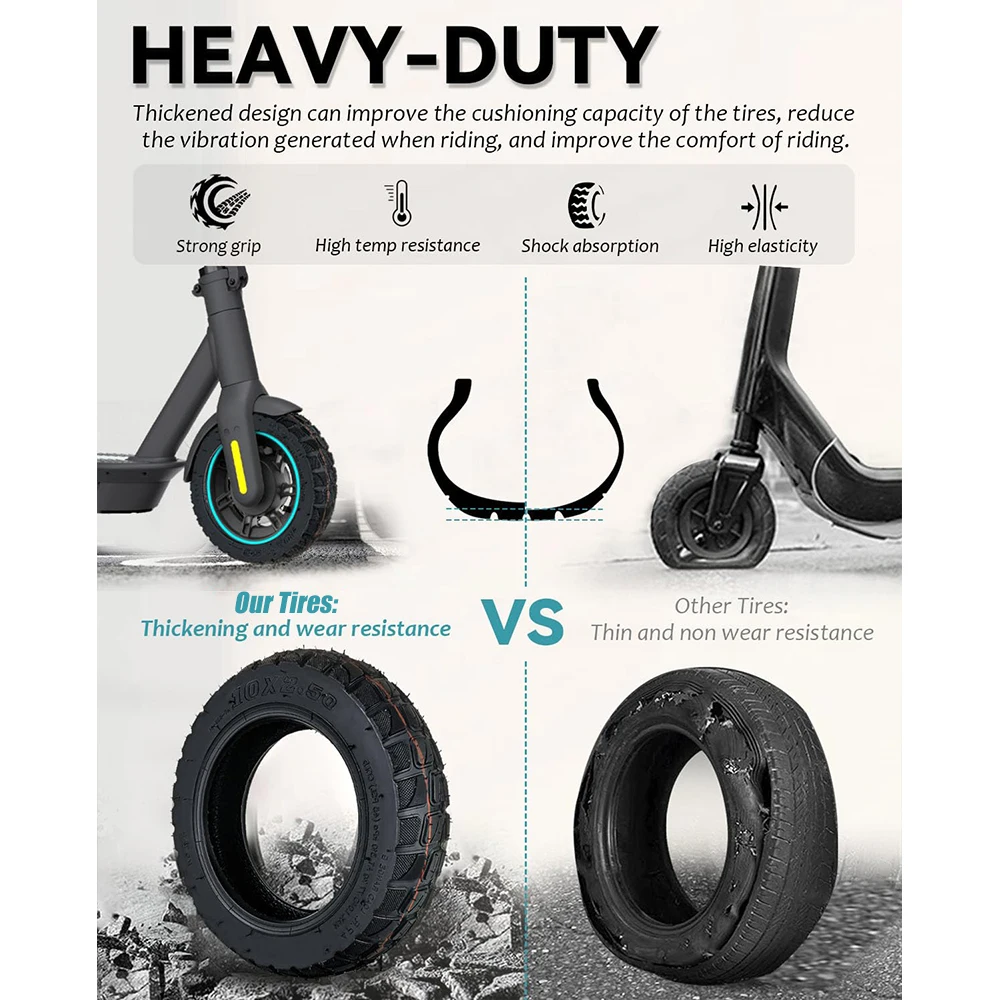 10 Inch 10x2.50 Off Road Inner Outer Tyre 10*2.50 Tire for Self Balancing Kugoo M4 Zero 10X Electric Scooter Accessories Parts - view 5