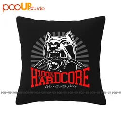 Best 100 Hardcore Dog 305206060 Gabber Techno Partyoutfit Pillowcase Throw Pillow Cover Natural