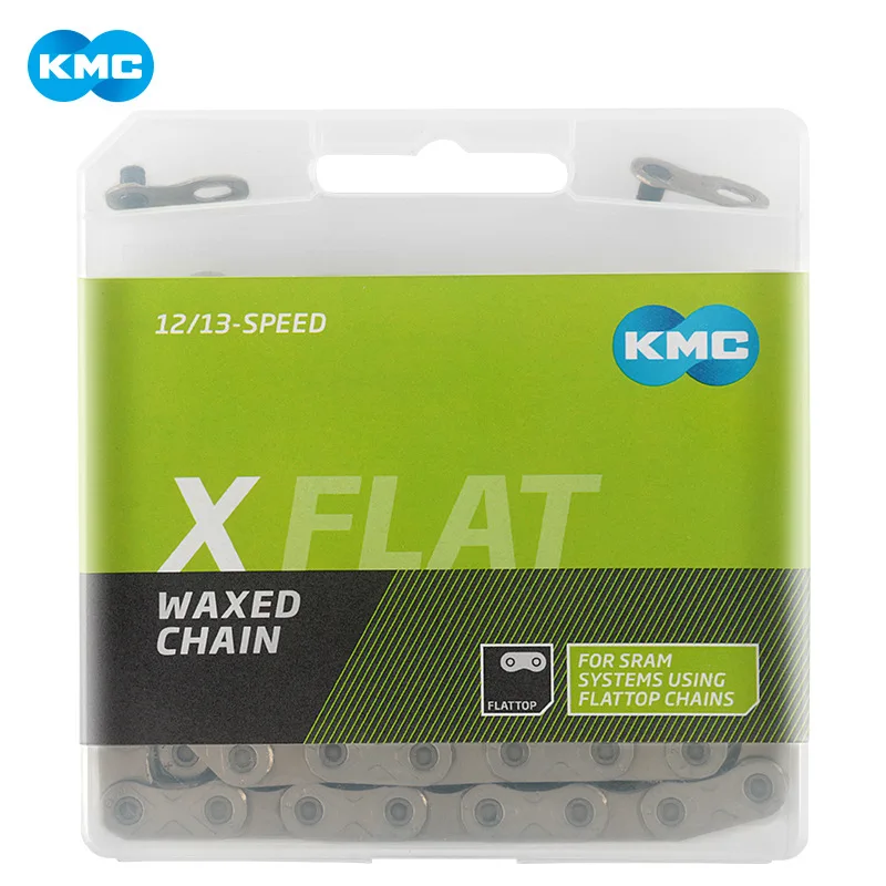 

KMC XFLAT Series 12/13-Speed Bicycle Chain 126mm Compatible with Road, Mountain and Folding Bicycles Flattop Bicycle Accessories