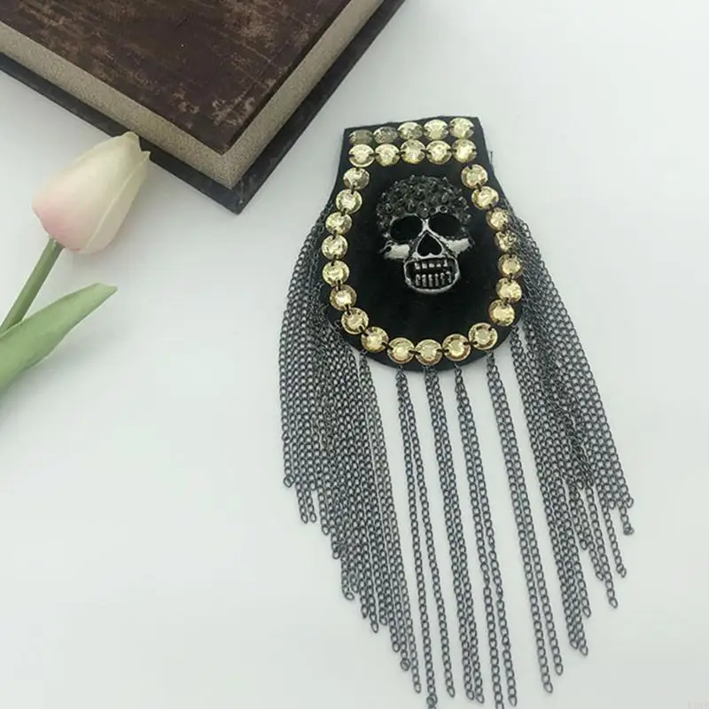 P88B ODNIESKI SIEMOWA PUNK SKULL EPAULET TASSEL EPAULET DO BINGLY ROMOWEJ