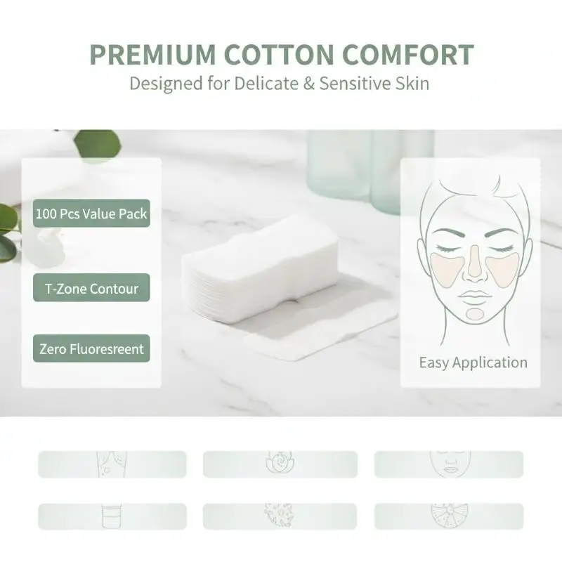 Disposable Nasal Masks Wrap 100Pcs High Quality Soft Face Film Suitable for Beauty Salon Home Skincare Makeup Use