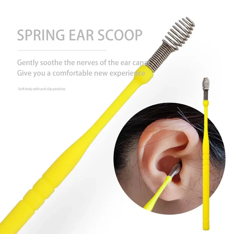 7PCS Ear Cleaner ABS Ear Care Spoon Tool Soft Spiral For Ears Earwax Picker Cleaning Ear Wax Removal Tool Earpick Remover