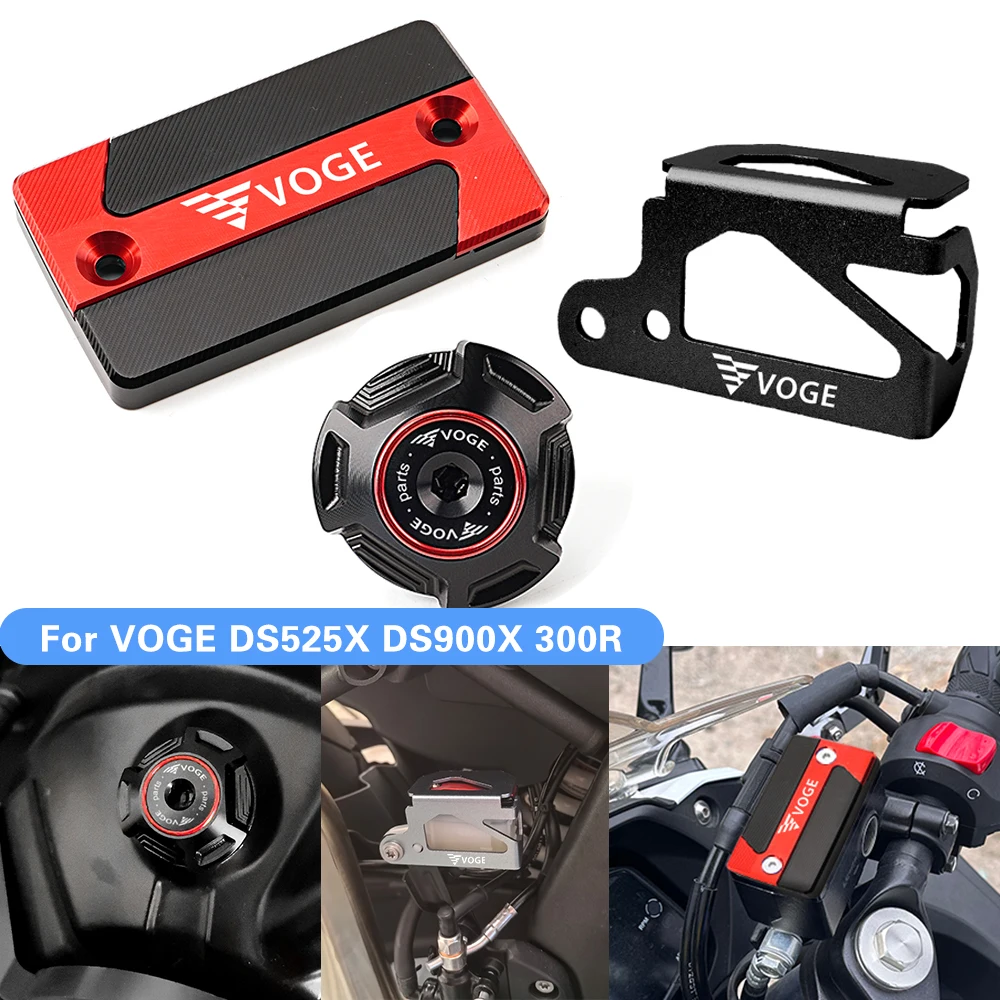 For Loncin Voge 525 DSX DS525X DS525 300AC 300R 300RR Motorcycle Front Rear Brake Fluid Reservoir Cover Guard Oil Filler Cap