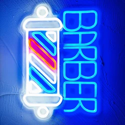 Barber Neon Sign for Shop Hair Salon LED Hair Salon Neon Light Studio Wall Decor Light Up Business Store Gift for Hairdresser