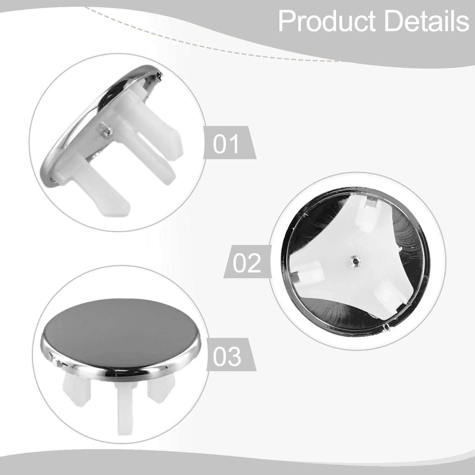 Overflow Replacement Cover Sink Hole Cover Overflow Cover 2pcs 32*14mm Basin Accessories Bathroom Sink Parts Drain Hole Decor