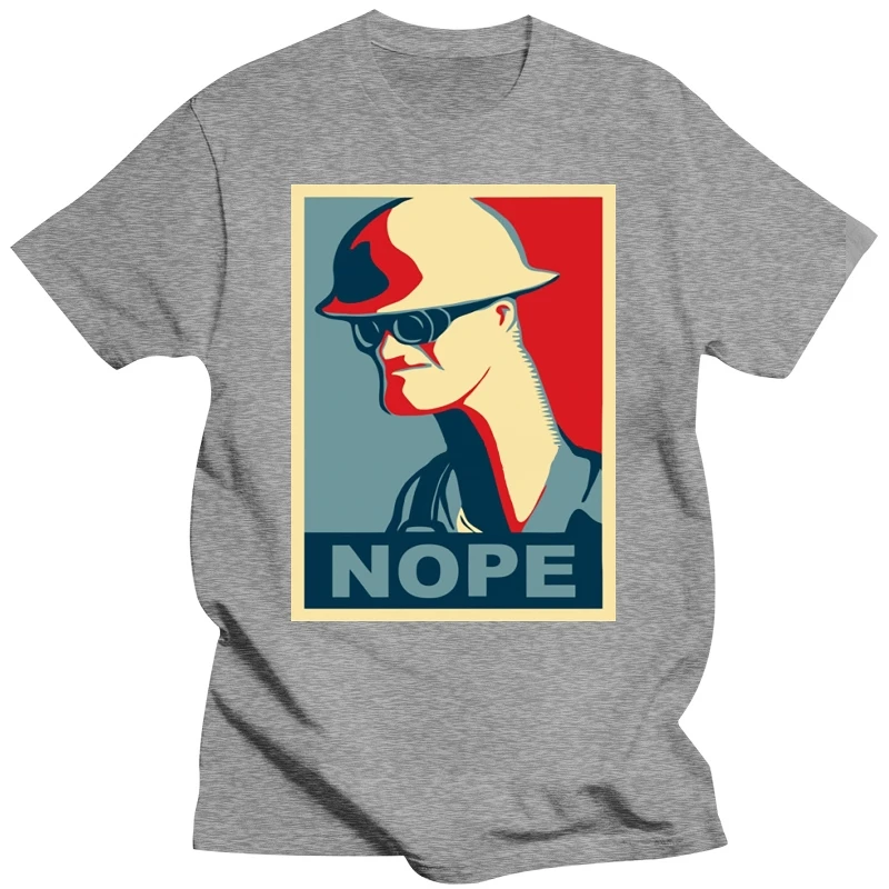 Team Fortress 2 T Shirt Engineer Says Nope T Shirt Men 100 Percent Cotton Tee Shirt Printed Beach Plus Size Fun Tshirt