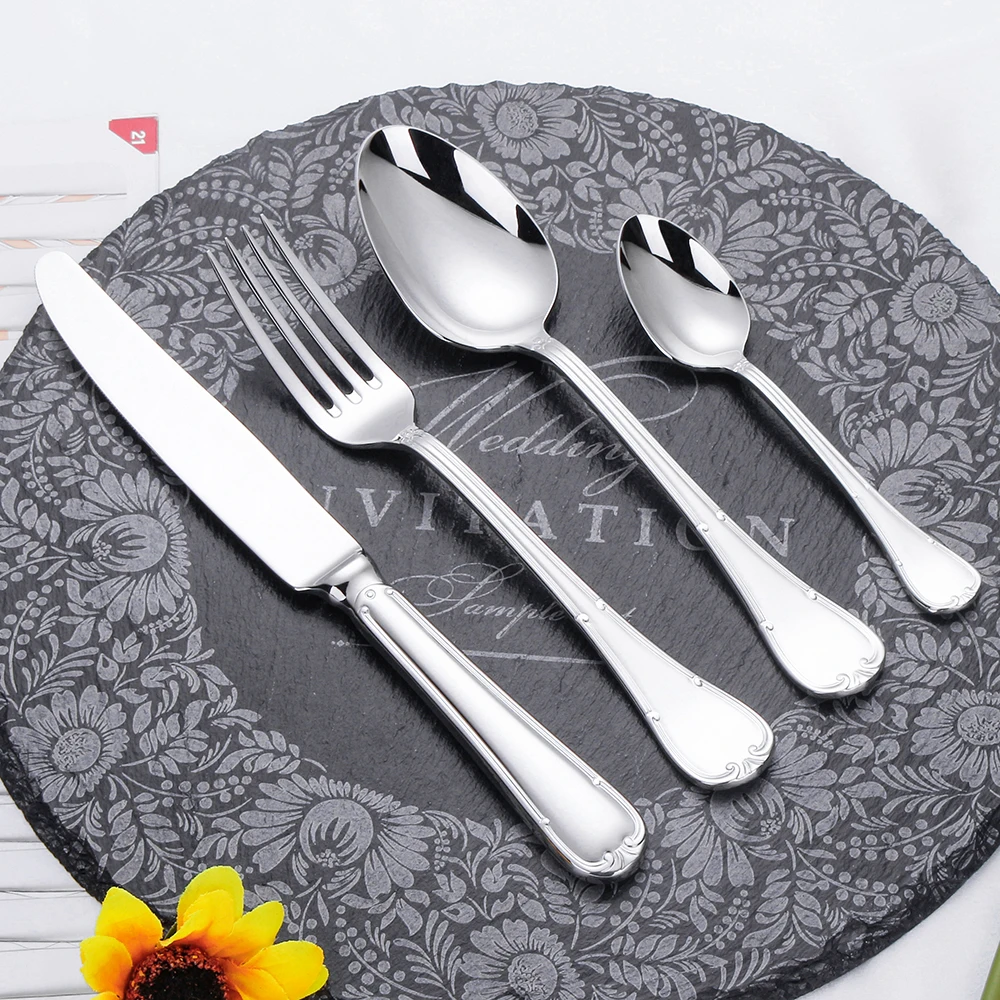 4/8/12/16/20pcs Gold Cutlery Western Tableware Stainless Steel Dinner Set Mirror Sliver Knife Fork Spoon Set Dishwasher Safety