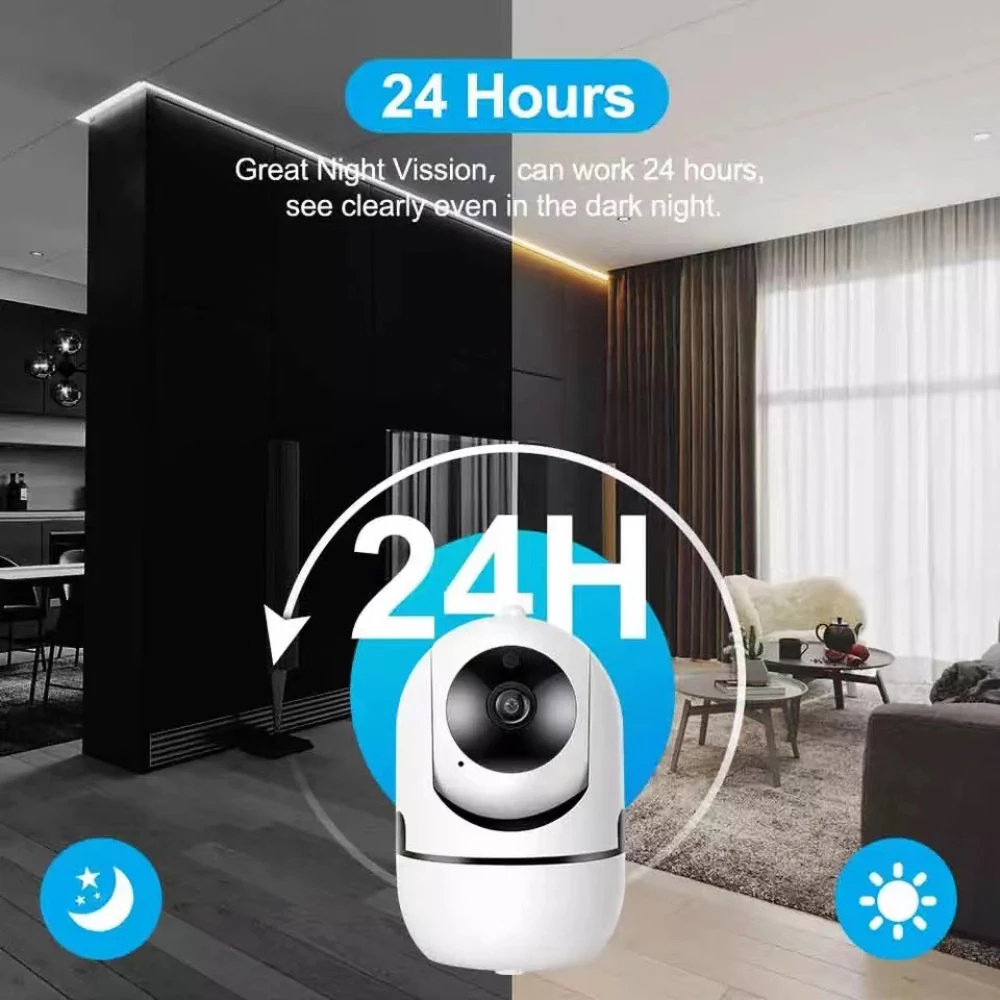 VIDEOTEK Tuya Smart Life IP WiFi Camera Wireless Intelligent Auto Tracking Home Security Surveillance CCTV Baby Camera Monitor