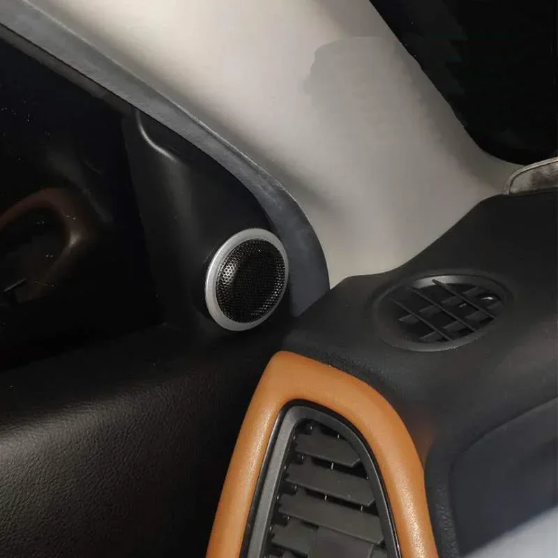 Afbeelding 6: Auto tweeter inbouw luidsprekerboxen bevestigingen audio deur hoek rubber met zilveren ring voor Honda HR-V Vezel 2013 2014 2015 2016 -2020