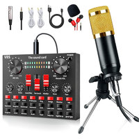 BM 800 Condenser XLR BM800 Microphone V8S V8 Sound Card Gamer Podcast Live Streaming Recording Studio Equipments For PC Computer