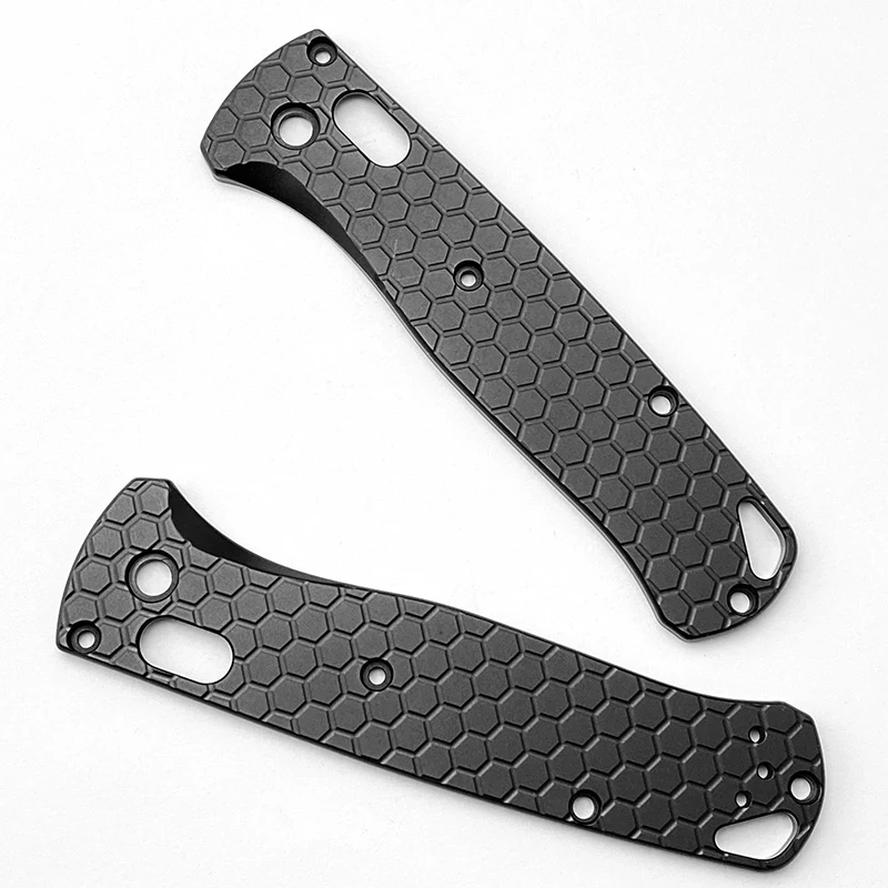 1 paio di toppe con manico a lama in lega di alluminio per BM 535 coltello a nido d'ape struttura in lega di alluminio Bugout 535 Patch accessori fai da te