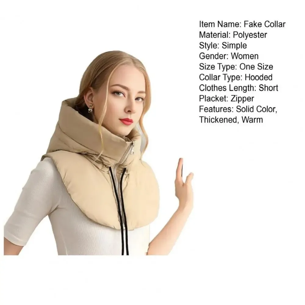 خفيفة أسفل مقنعين القبعات الرباط للإزالة غطاء الرقبة وشاح بالاكلافا قبعة سستة معطف قصير تانك القمم المرأة #4