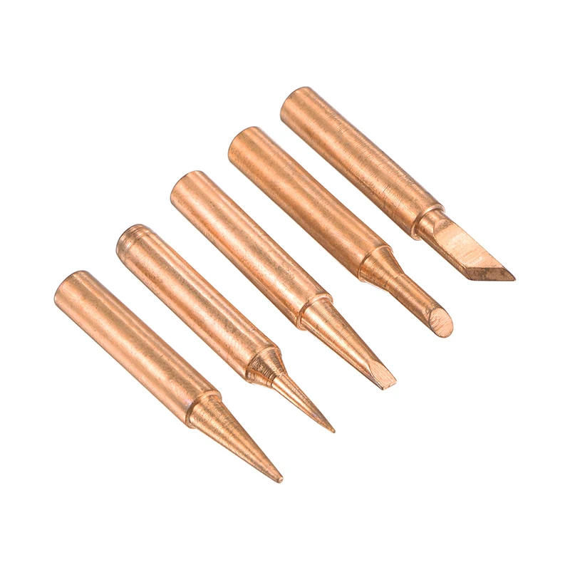 5Pcs Lead-free Soldering Iron Tip I+B+K+3C+2.4D Series 4mmx41mm Replacements for Soldering Station Solder Iron Head Repair Tools