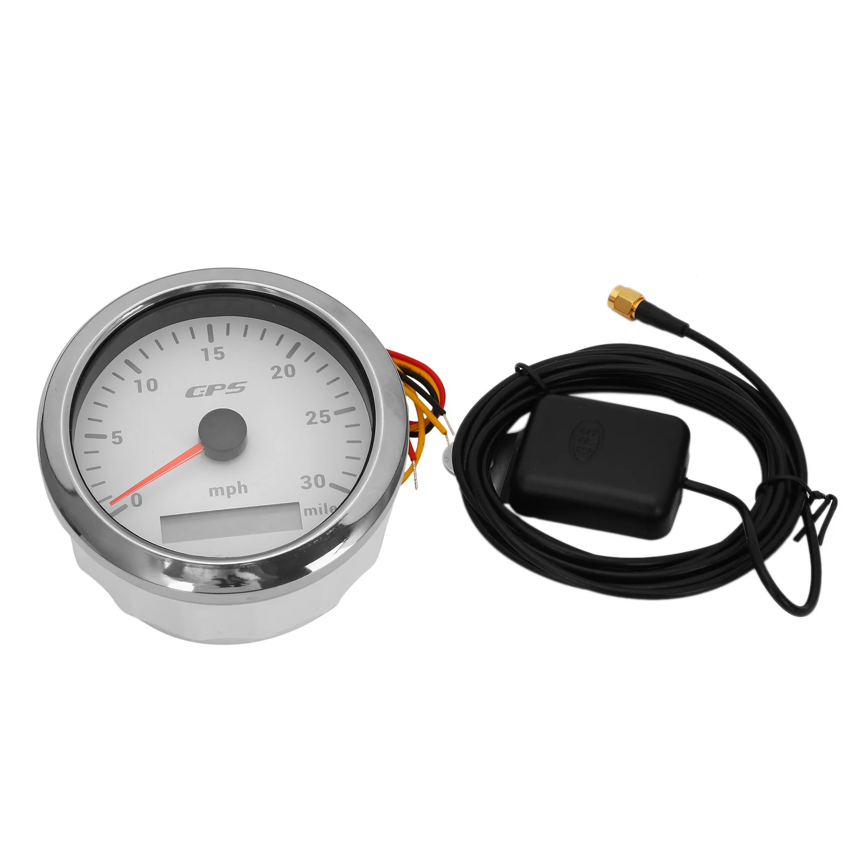 

85MM GPS Marine Speedometer 0-30/Mile Tachometer with 7-Color Backlight Odometer for Boats Yachts Marine