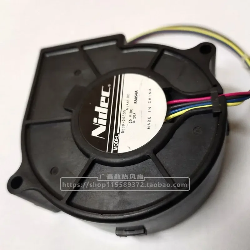 for NIDEC D07F-20SS5 20V 24V 0.20A 7530 4-Wire Temperature Controlled Variable Frequency Turbo Fan
