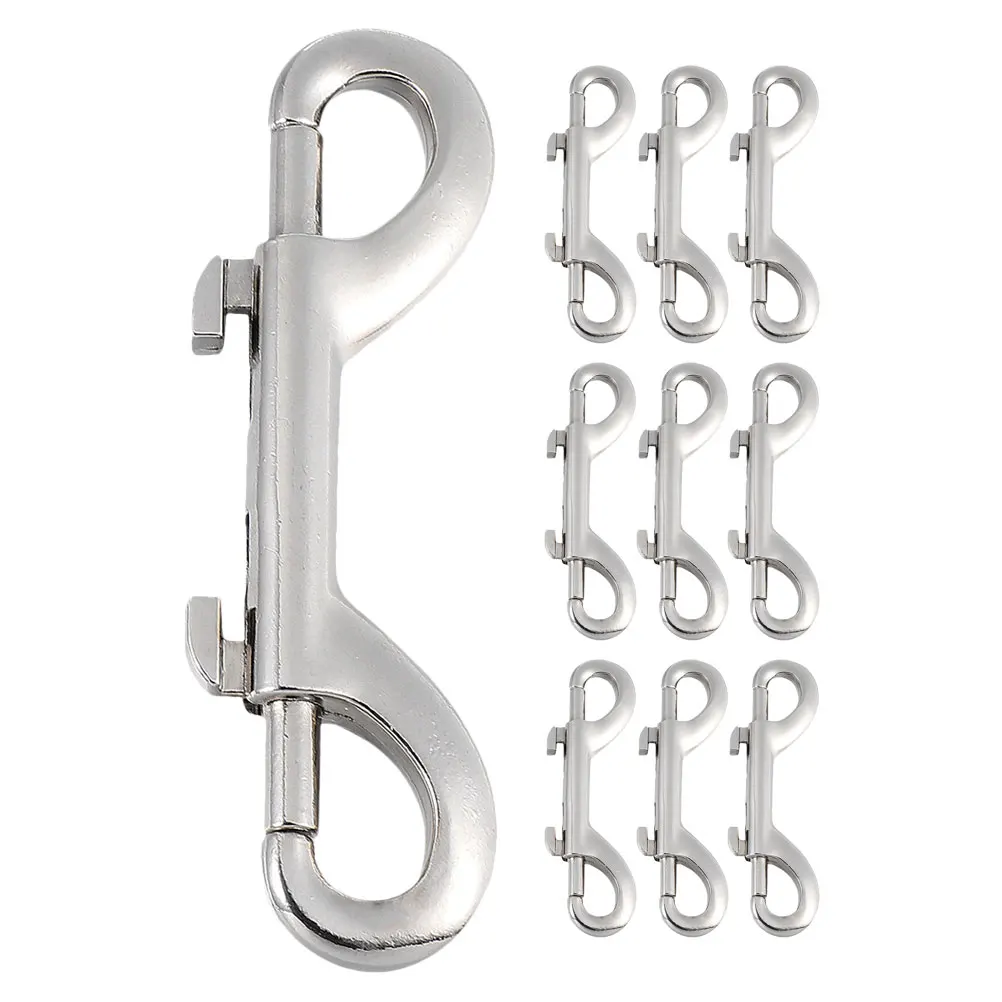 

10pcs Double Ended Bolt Snap Hooks Zinc Alloy Pet Leash Backpacks Attachment Hardware Accessories