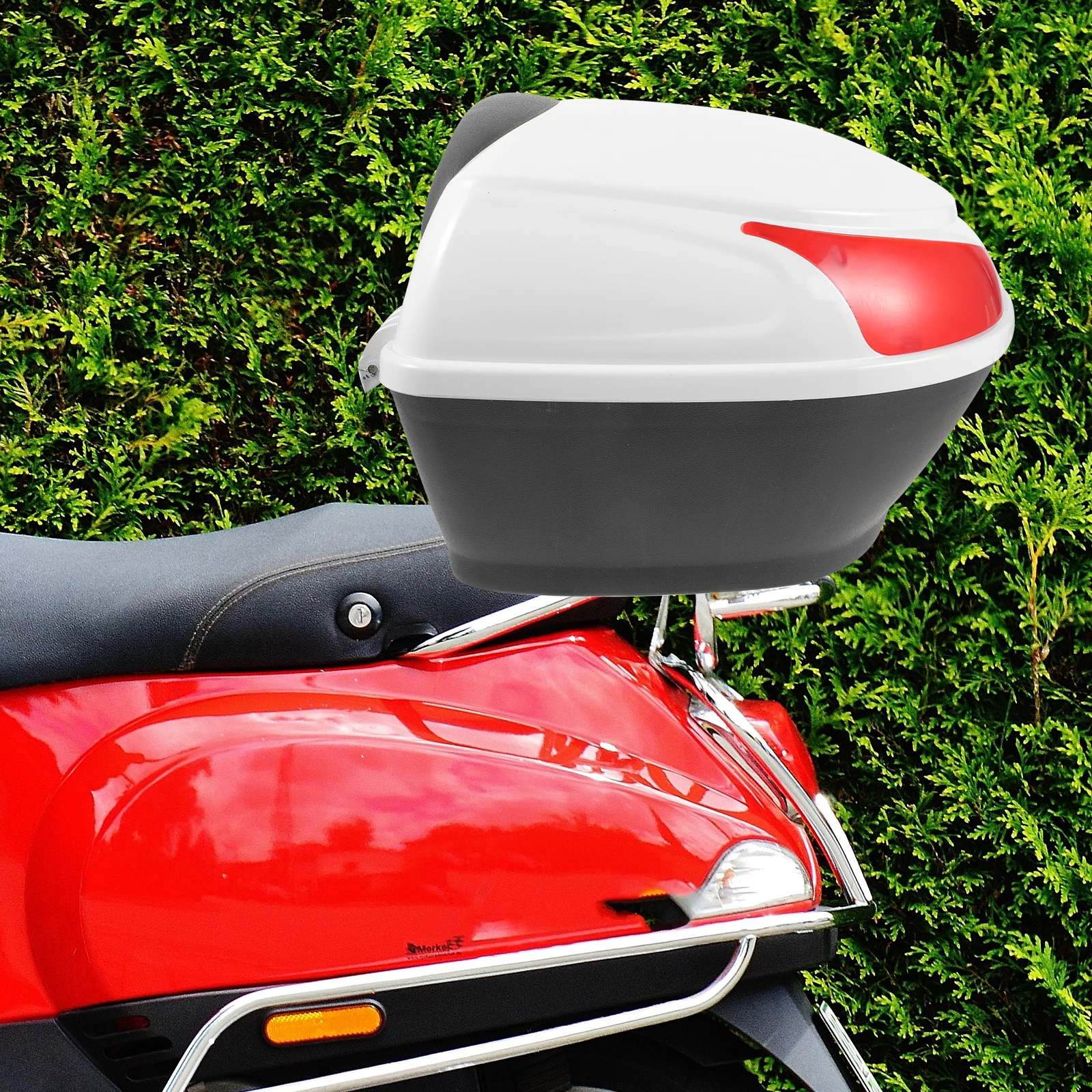 1 set Motorcycle Tail Box White Small Storage Case Bike Tools Holder Travel Luggage Hard Case Durable Plastic Long Use