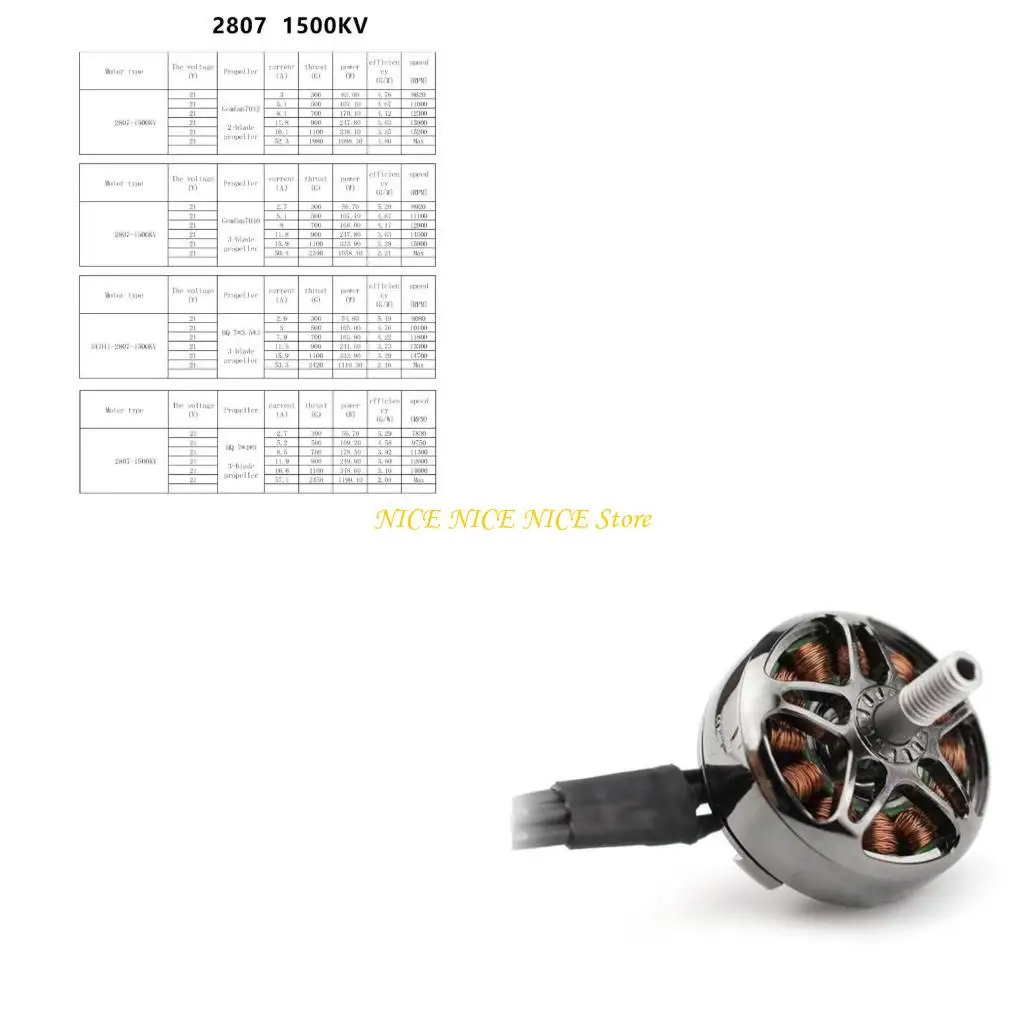 

1pc ecoii 2807 1300 кВ/1500 кВ/1700 кВ двигатели 4 мм подшипники для квадрокоптера
