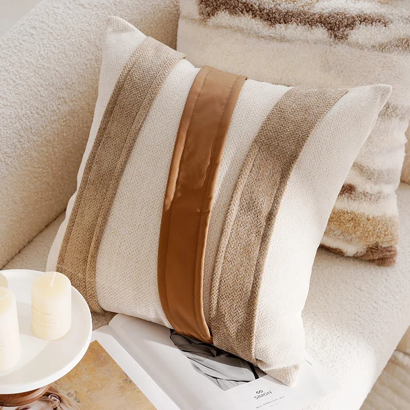 30X50/45X45CM Brown Throw Pillow Cover French Light Luxury Forest Stamping Waist Cushion Cover Decor Home Decorative Pillowcase