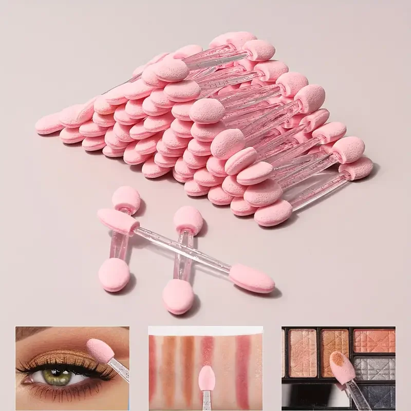 Nagelkunstpinsel, doppelseitig, chromfarben, rosa, schwarz, multifunktionaler Nagelpinsel, Nagelpuder-Applikator, Schwammstäbchen, Nagelzubehör – Detail 9