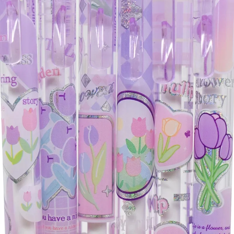 6pcs Cute Erasable Gel Pens, 0.5mm Fine Point, Smooth Writing, Blue Ink, No Smudge, Ideal For Planners Gift Office Supplies