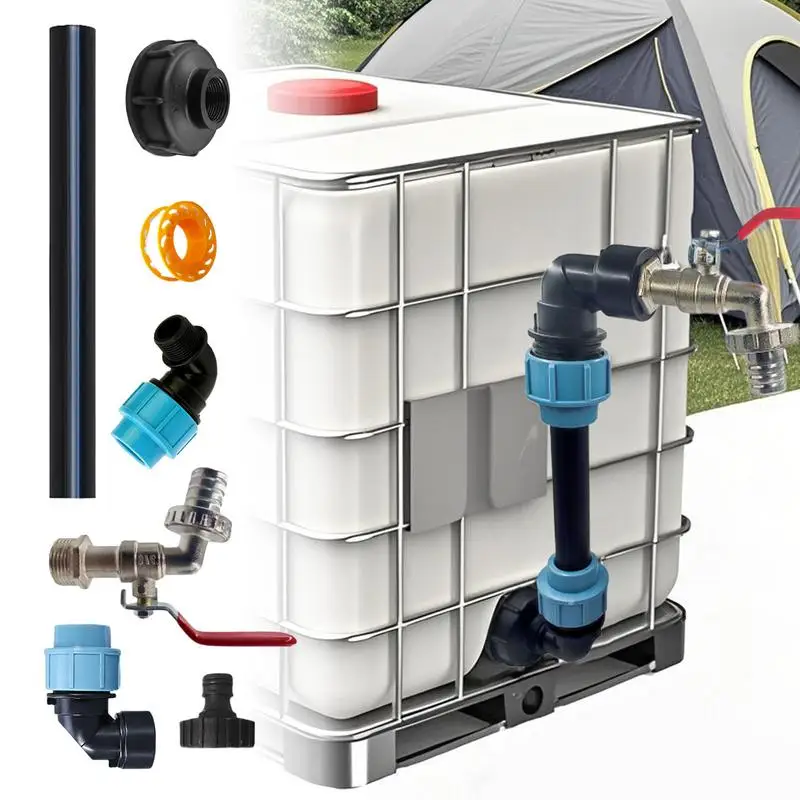 Tote Hose Adapter Threaded Hose Faucet Zinc Alloy Faucet With Extension Tube Leakproof Faucet Valve Garden Tube Bib For Garage