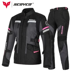 Giacca da moto impermeabile riflettente SCOYCO uomo donna protezione da Motocross giacca da turismo fuoristrada da Motocross con Linner